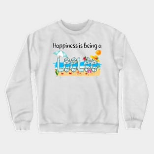 Happiness Is Being A Leelee Summer Beach Happy Mother's Day Crewneck Sweatshirt